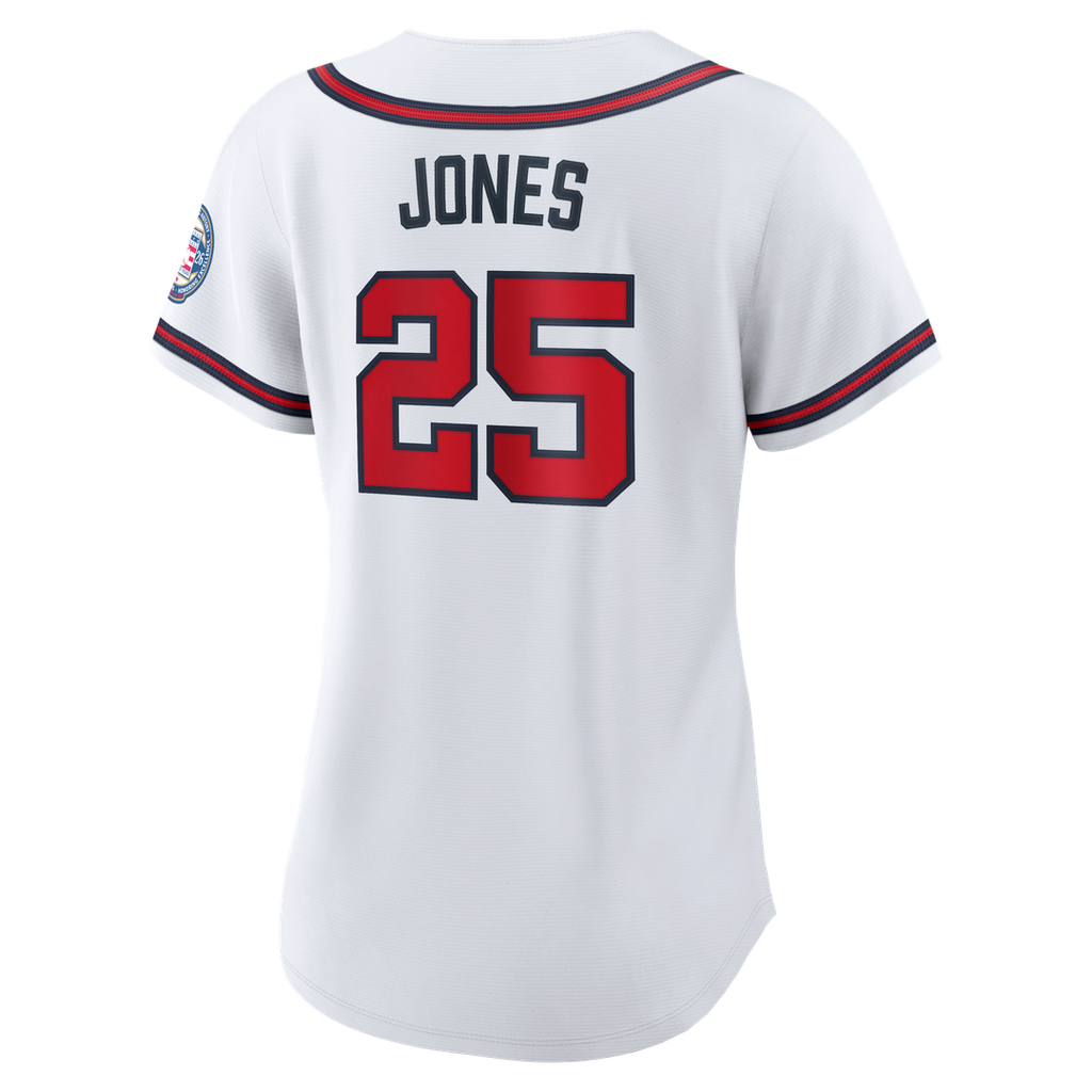 Andruw Jones Atlanta Braves Nike Women's 2026 Baseball Hall of Fame Retired Player Replica Jersey - White