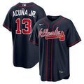 Ronald Acuña Jr. Atlanta Braves Nike Alternate Replica Jersey - Navy