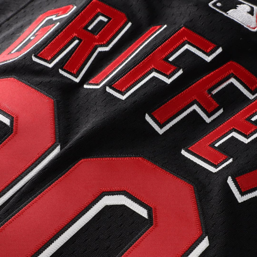 Ken Griffey Jr. Cincinnati Reds Mitchell & Ness Big & Tall Cooperstown Mesh Batting Practice Jersey - Black