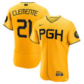 Roberto Clemente Pittsburgh Pirates Nike City Connect Authentic Player Jersey - Gold
