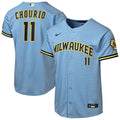 Jackson Chourio Milwaukee Brewers Nike Youth Road Stadium Jersey - Powder Blue