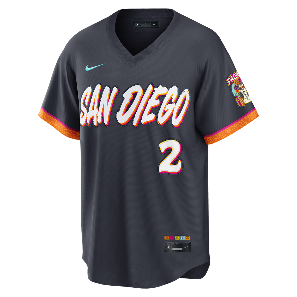 Xander Bogaerts San Diego Padres Nike 2026 City Connect Stadium Jersey - Obsidian