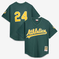 Rickey Henderson Athletics Mitchell & Ness Authentic Batting Practice Jersey - Green