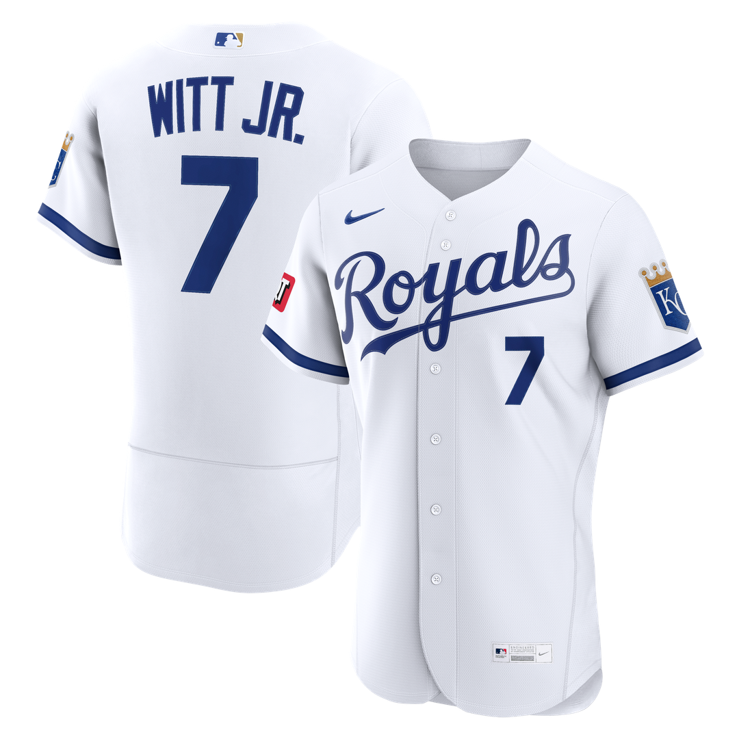 Bobby Witt Jr. Kansas City Royals Nike Alternate Authentic Sponsor Patch Jersey - Light Blue