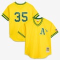 Rickey Henderson Athletics Mitchell & Ness Authentic Batting Practice Jersey - Yellow