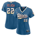 Christian Yelich Milwaukee Brewers Nike Women's 2026 City Connect Stadium Jersey - Mineral Blue
