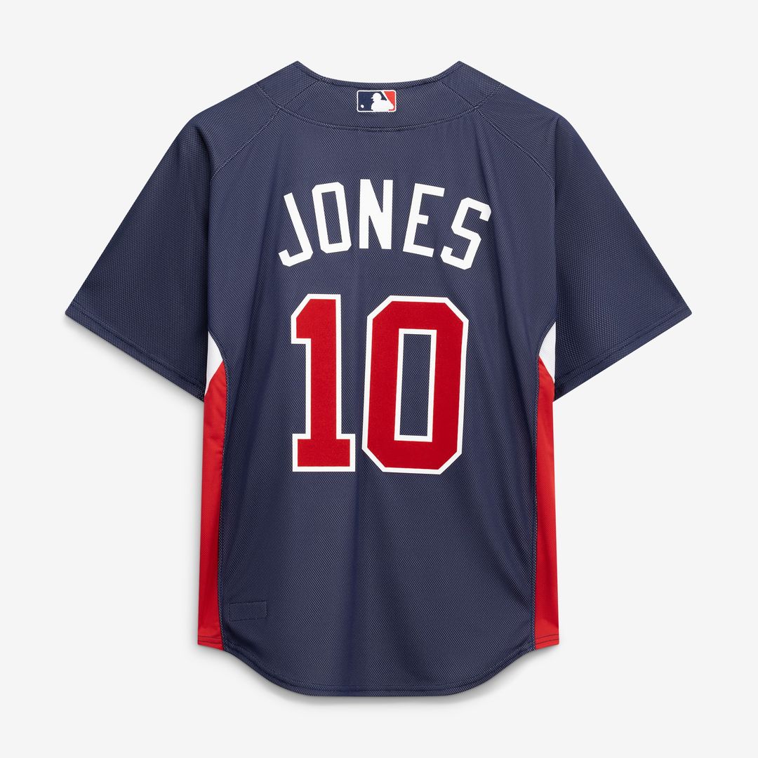 Chipper Jones Atlanta Braves Mitchell & Ness Authentic Batting Practice Jersey - Navy