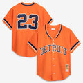 Kirk Gibson Detroit Tigers Mitchell & Ness Cooperstown Collection Mesh Batting Practice Button-Up Jersey - Orange