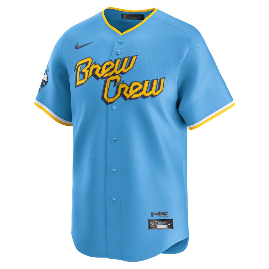 Milwaukee Brewers Nike City Connect Limited Jersey - Light Blue