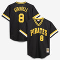 Willie Stargell Pittsburgh Pirates Mitchell & Ness Cooperstown Collection Big & Tall Mesh Batting Practice Jersey - Black