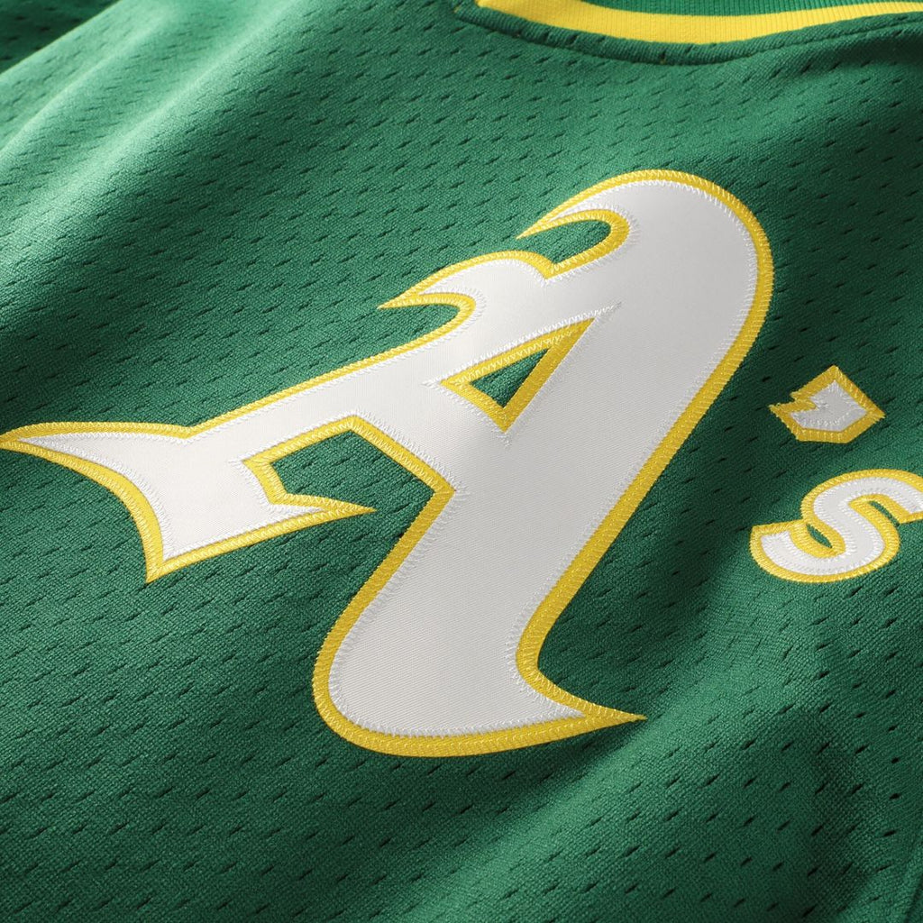 Rickey Henderson Athletics Mitchell & Ness Authentic Batting Practice Jersey - Green
