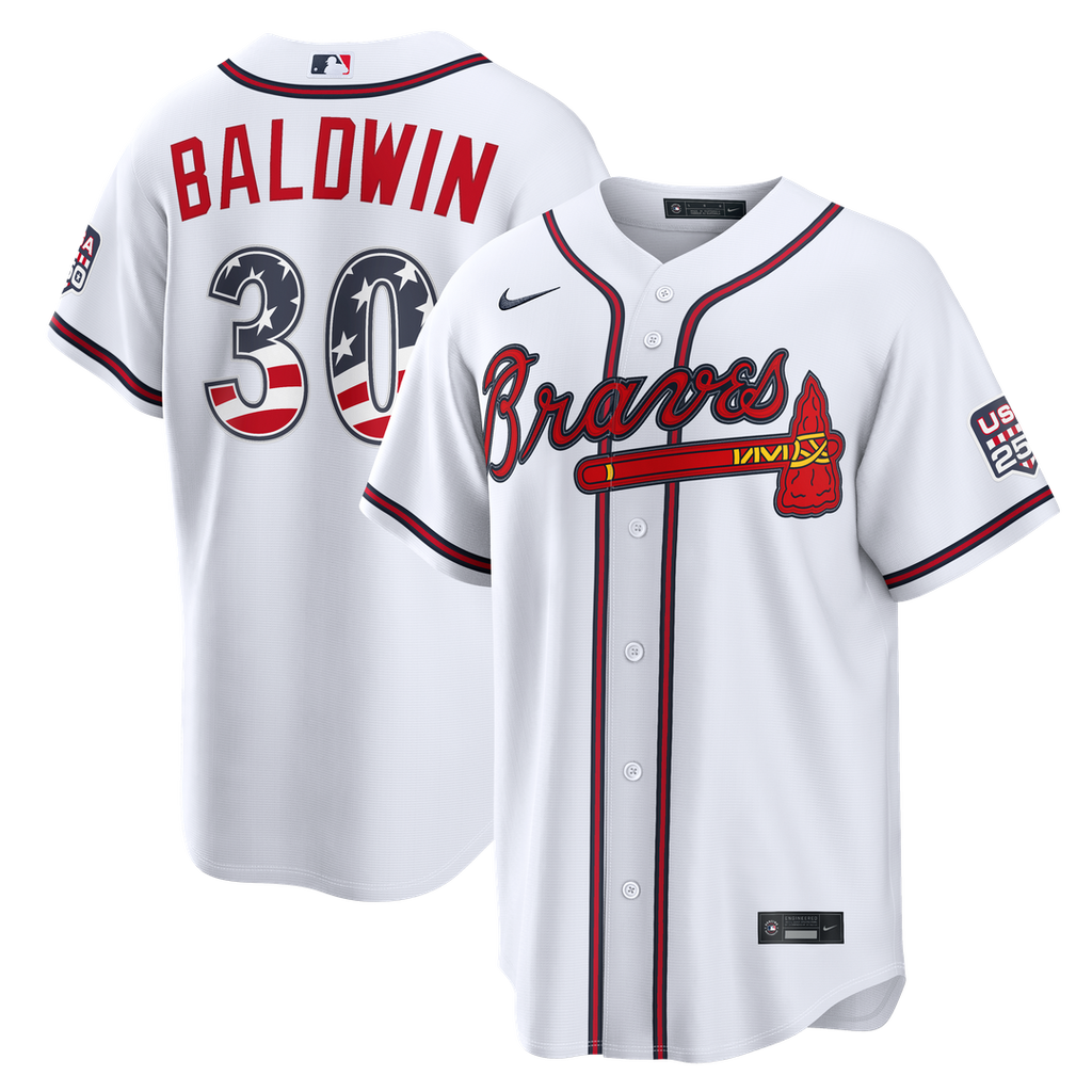 Drake Baldwin Atlanta Braves Nike USA 250 Fourth of July Home Stadium Jersey - White