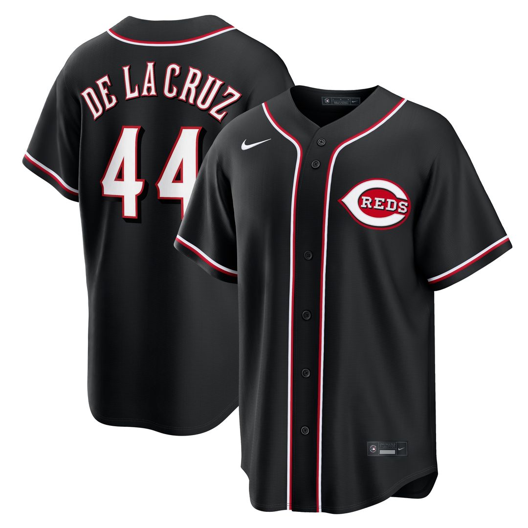 Elly De La Cruz Cincinnati Reds Nike Fashion Replica Black Out Jersey