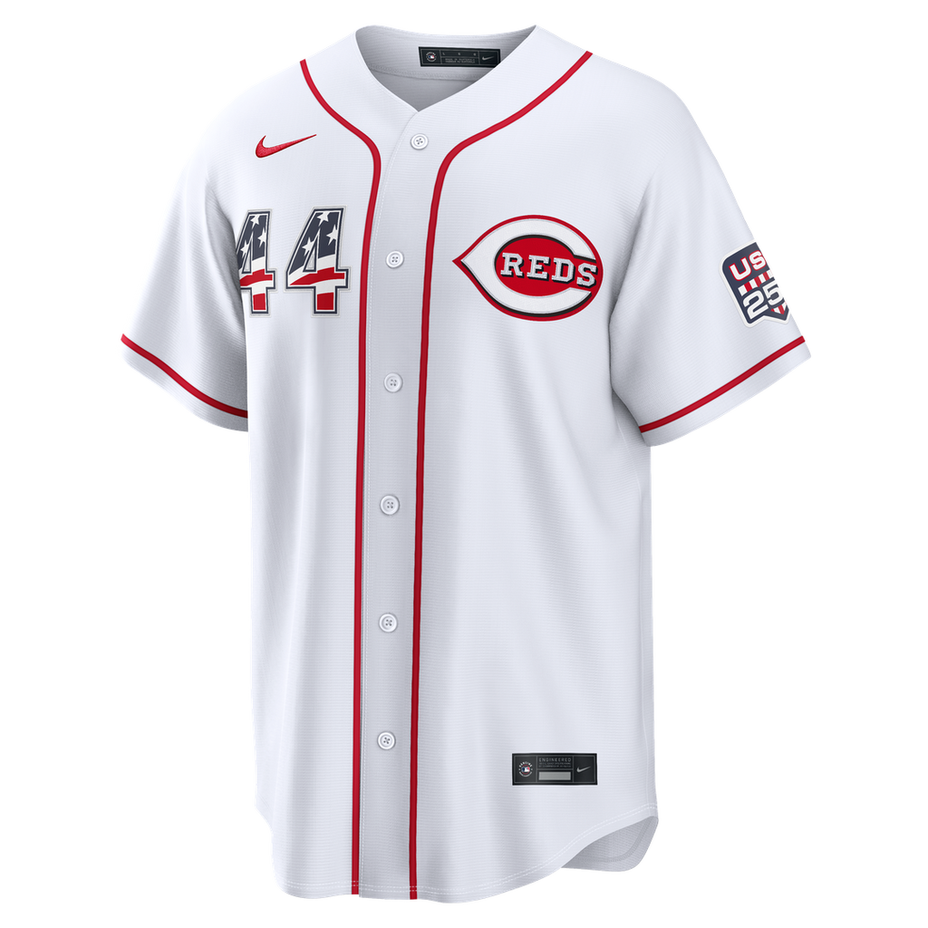 Elly De La Cruz Cincinnati Reds Nike USA 250 Fourth of July Home Stadium Jersey - White