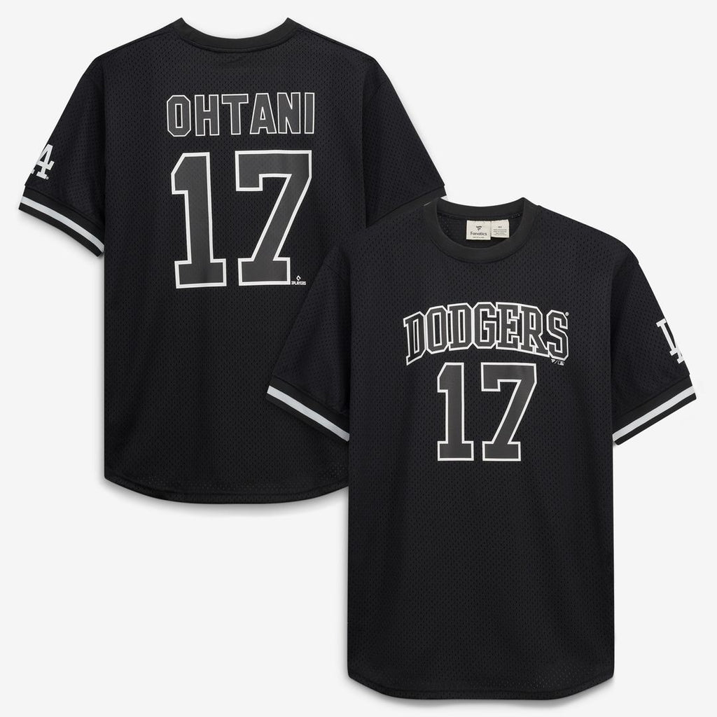Shohei Ohtani Los Angeles Dodgers Fanatics Big & Tall Heavyweight Mesh Jersey - Black/White