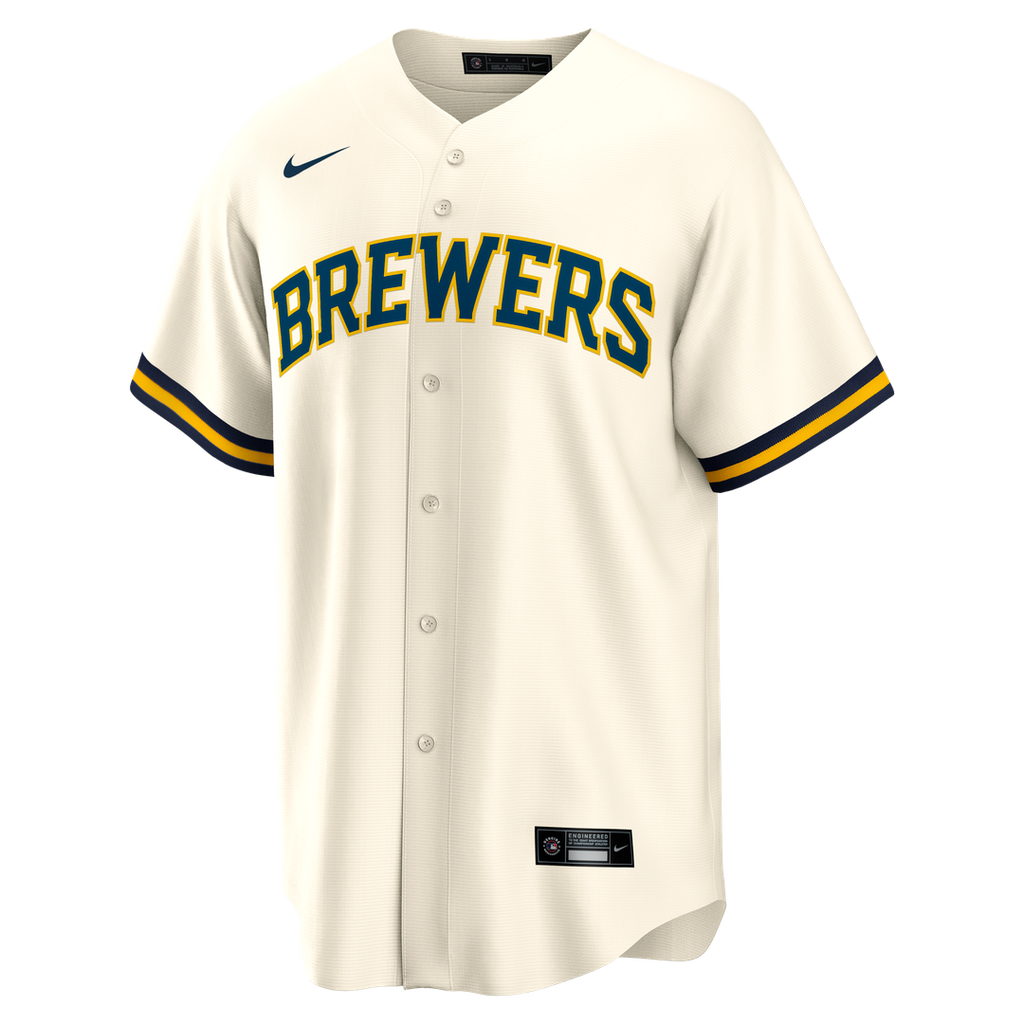 Bob Uecker Milwaukee Brewers Nike Home Retired Player Replica Jersey - Cream