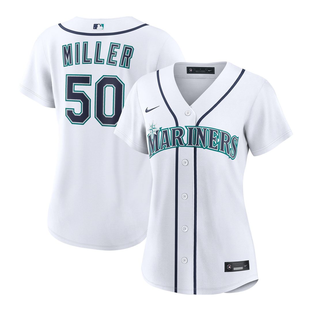 Bryce Miller Seattle Mariners Nike Women's Home Replica Jersey - White