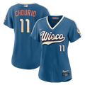 Jackson Chourio Milwaukee Brewers Nike Women's 2026 City Connect Stadium Jersey - Mineral Blue