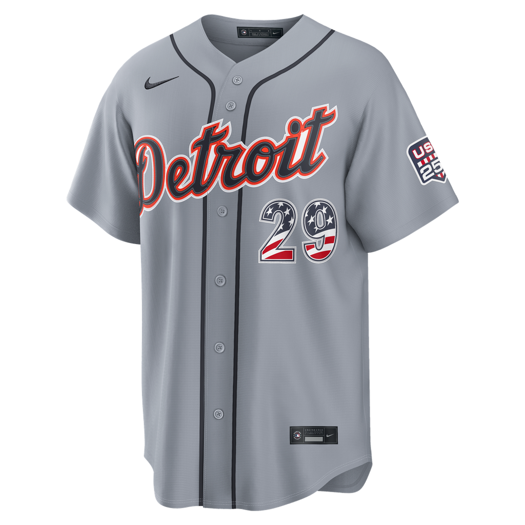 Tarik Skubal Detroit Tigers Nike USA 250 Fourth of July Road Stadium Jersey - Gray