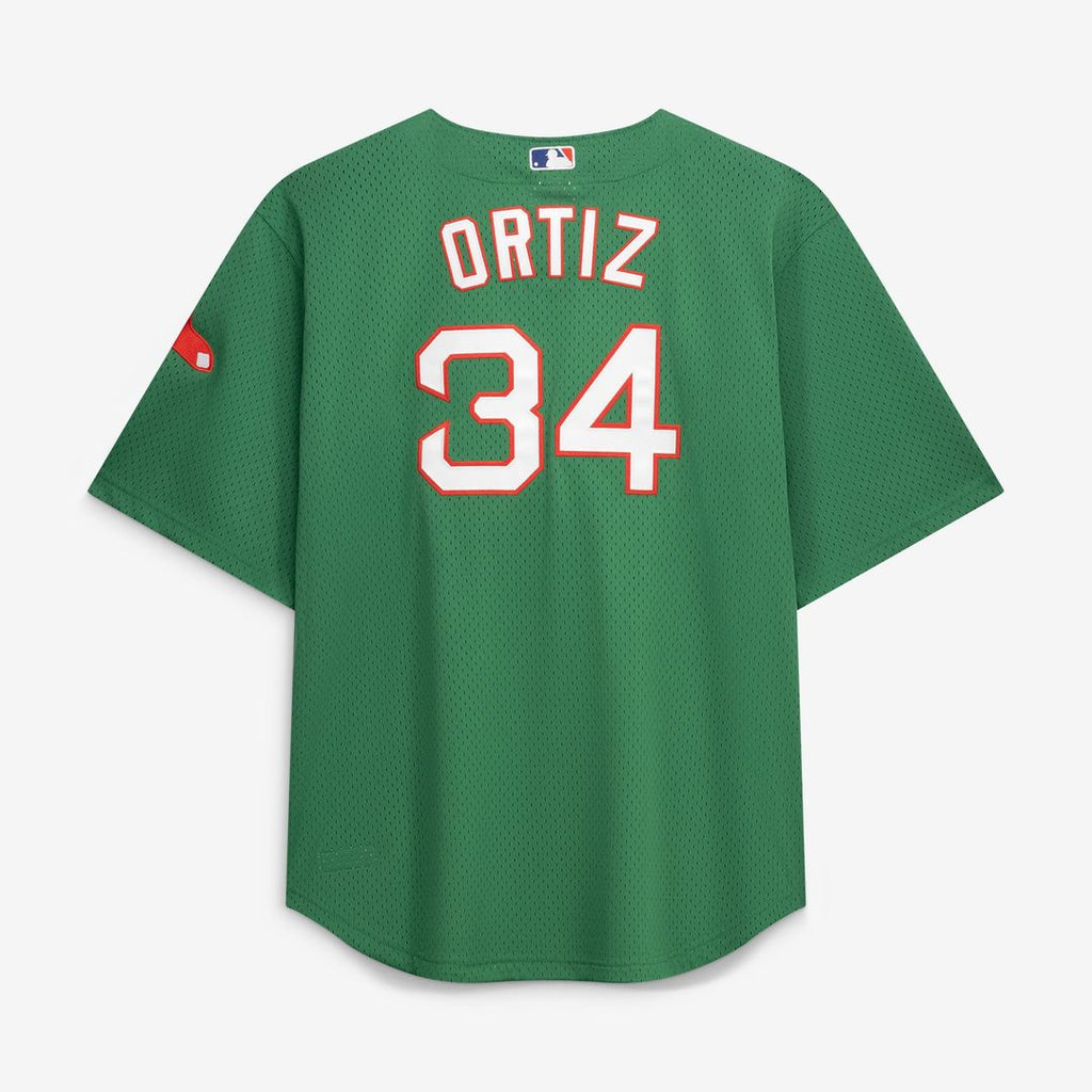 David Ortiz Boston Red Sox Mitchell & Ness Big & Tall Cooperstown Mesh Batting Practice Jersey - Red