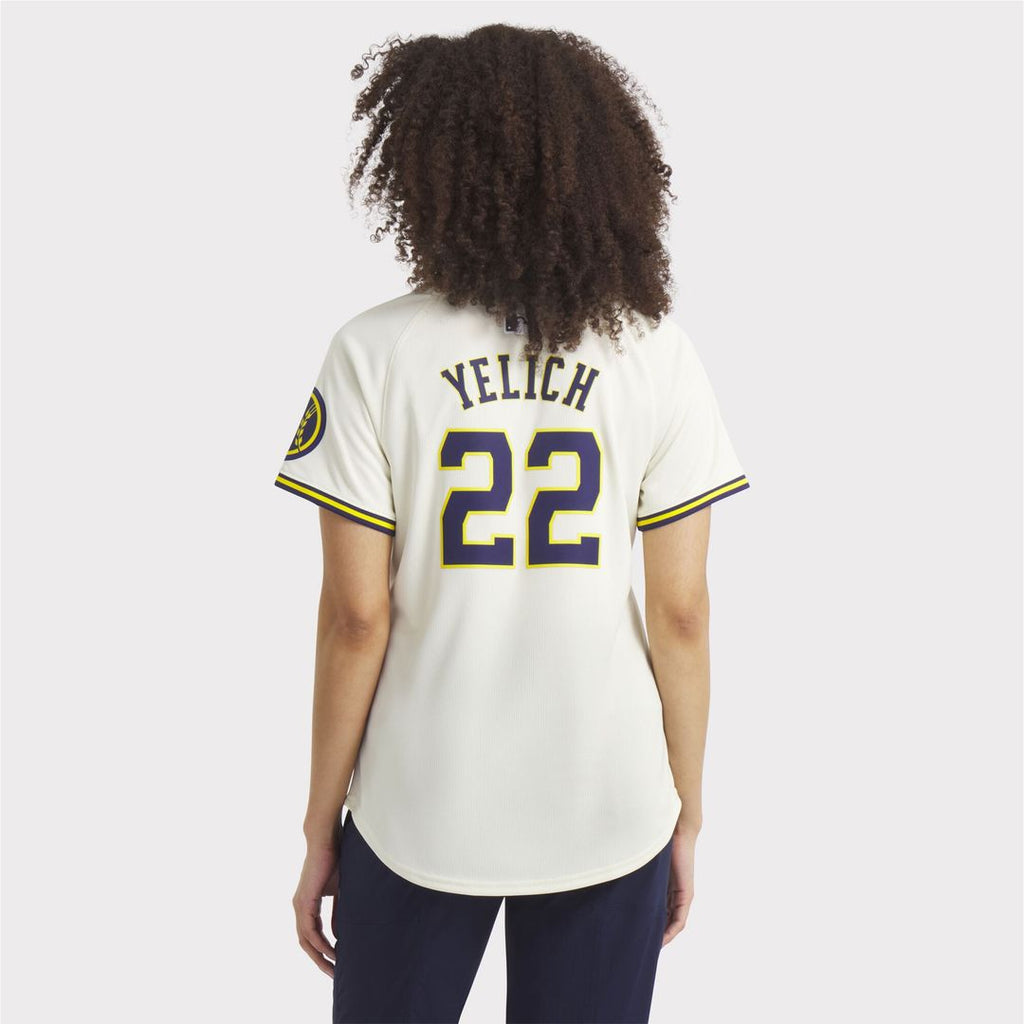 Christian Yelich Milwaukee Brewers Nike Women's Home Limited Player Jersey - Cream