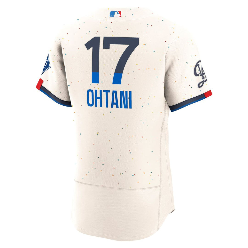 Shohei Ohtani Los Angeles Dodgers Nike City Connect Authentic Sponsor Patch Jersey - Cream