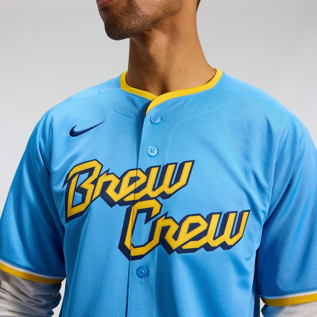 Milwaukee Brewers Nike City Connect Limited Jersey - Light Blue