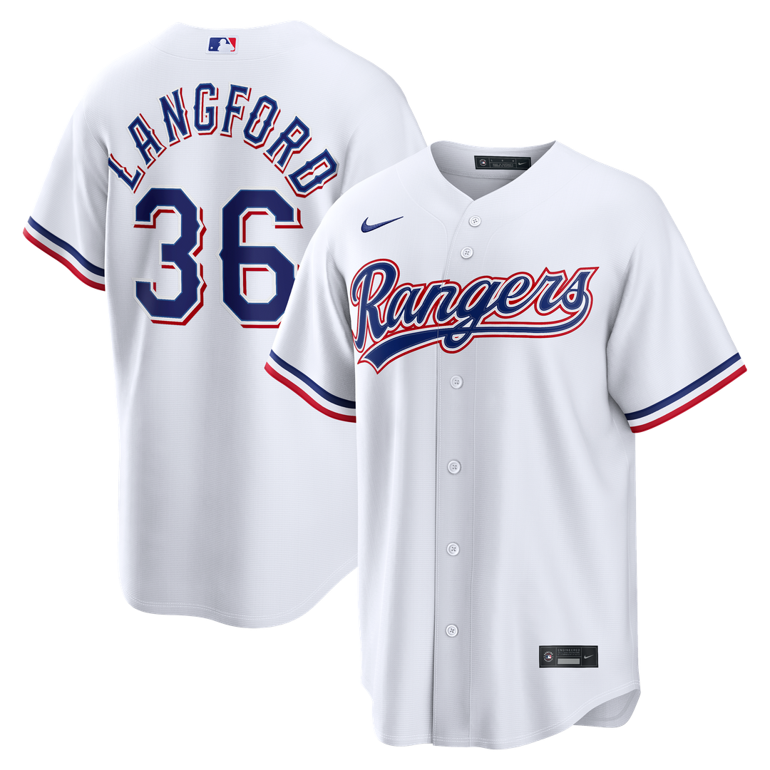 Wyatt Langford Texas Rangers Nike Home Replica Jersey - White