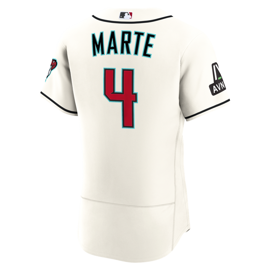 Ketel Marte Arizona Diamondbacks Nike Home Authentic Sponsor Patch Jersey - Cream