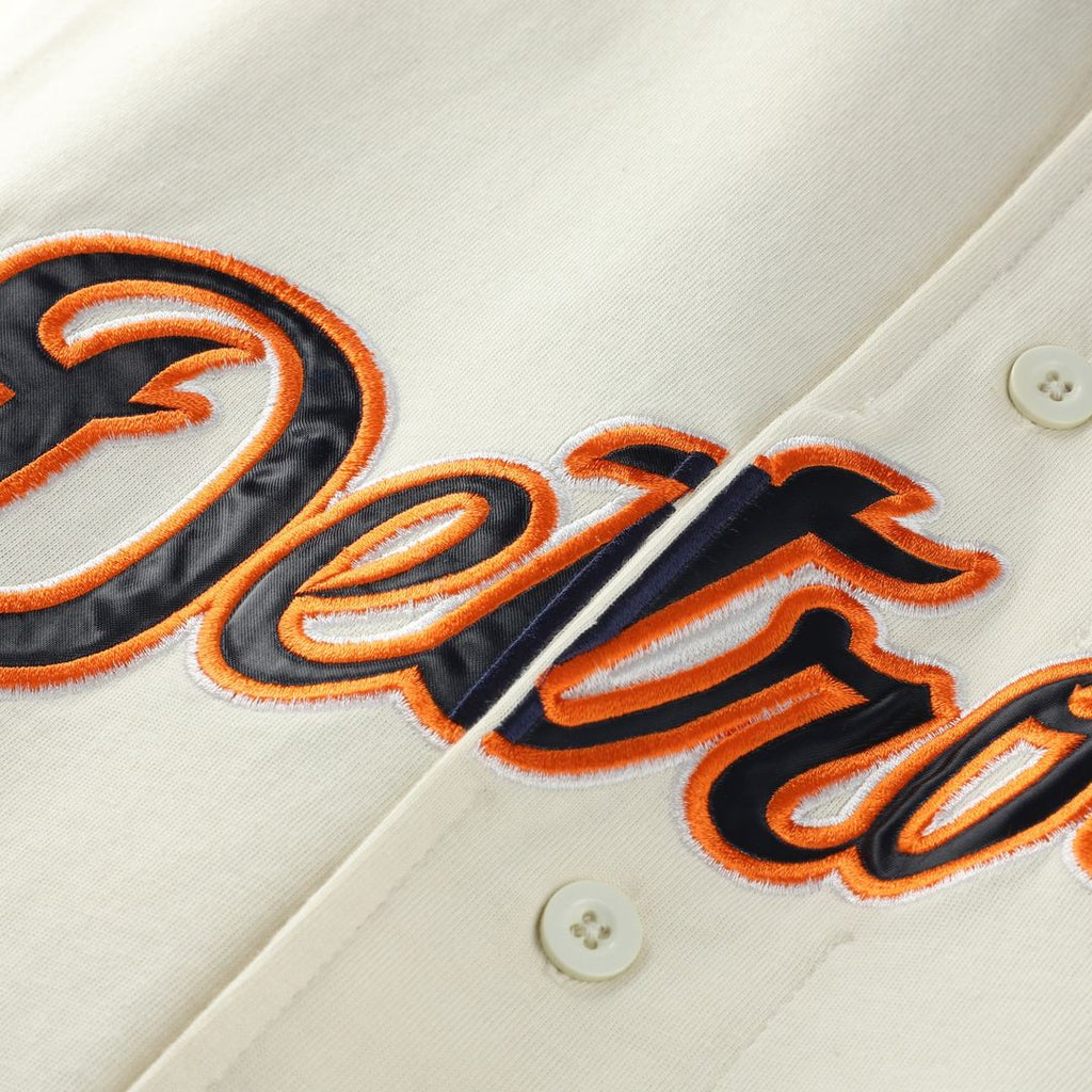 Detroit Tigers Profile Big & Tall Two-Color Fashion Jersey - Cream/Navy