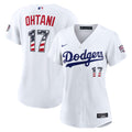 Shohei Ohtani Los Angeles Dodgers Nike Women's USA 250 Fourth of July Home Stadium Jersey - White
