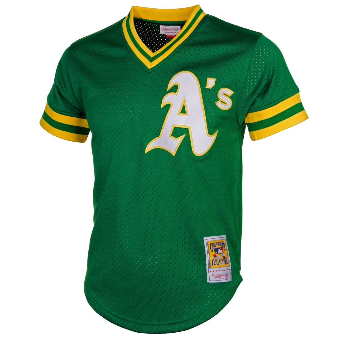 Reggie Jackson Athletics Mitchell & Ness Authentic Batting Practice Jersey - Green