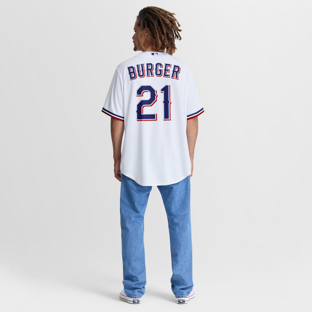 Jake Burger Texas Rangers Nike Home Replica Jersey - White