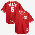 Johnny Bench Cincinnati Reds Mitchell & Ness Cooperstown Collection Big & Tall Mesh Batting Practice Jersey - Red