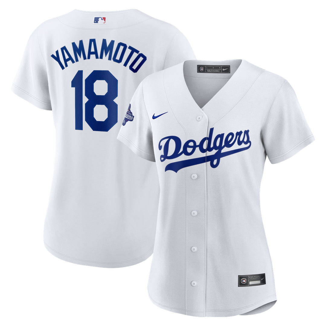 Yoshinobu Yamamoto Los Angeles Dodgers Nike Women's 2025 World Series Champions Home Replica Jersey - White