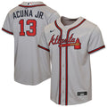 Ronald Acuña Jr. Atlanta Braves Nike Youth Road Replica Jersey - Gray