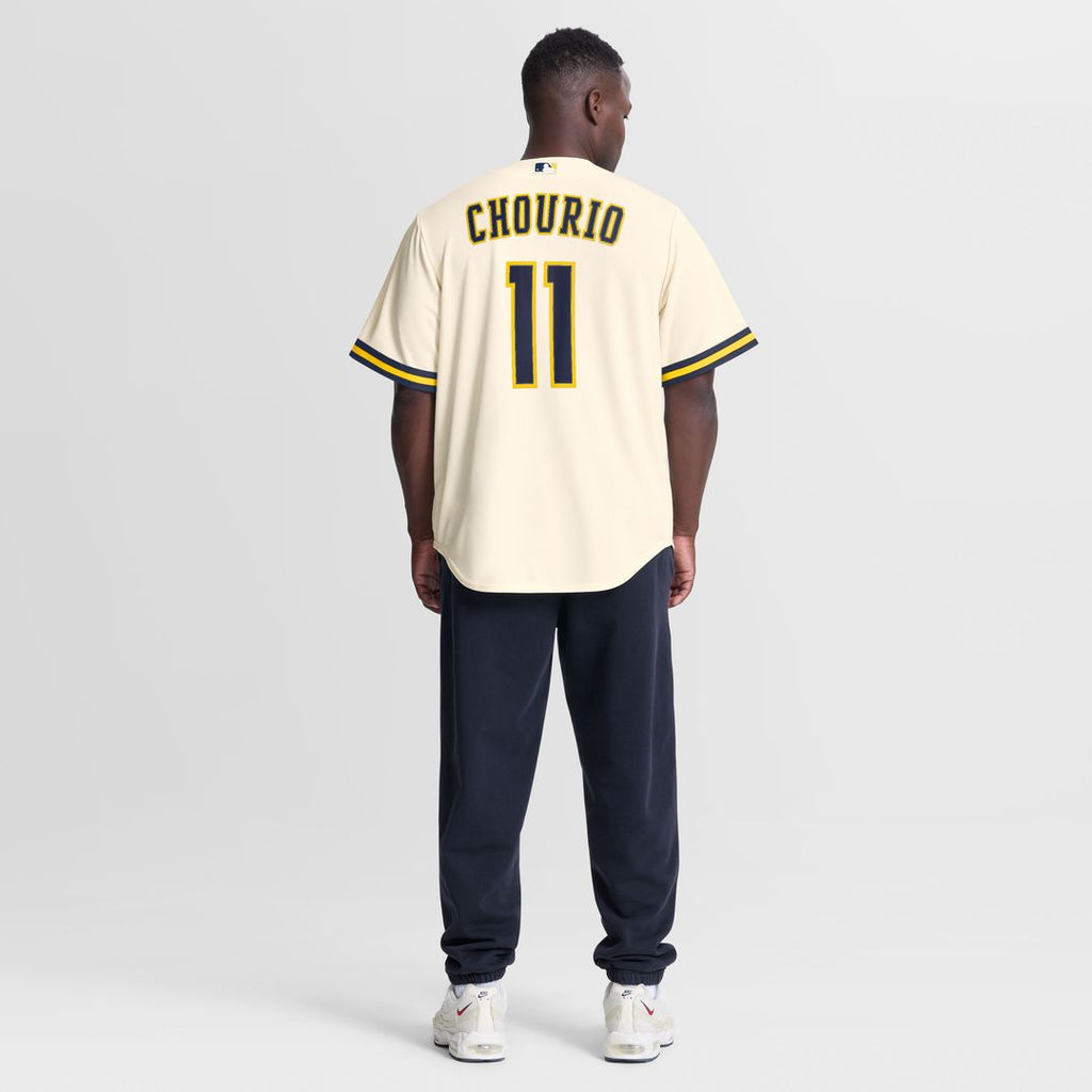 Jackson Chourio Milwaukee Brewers Nike Home Replica Jersey - Cream