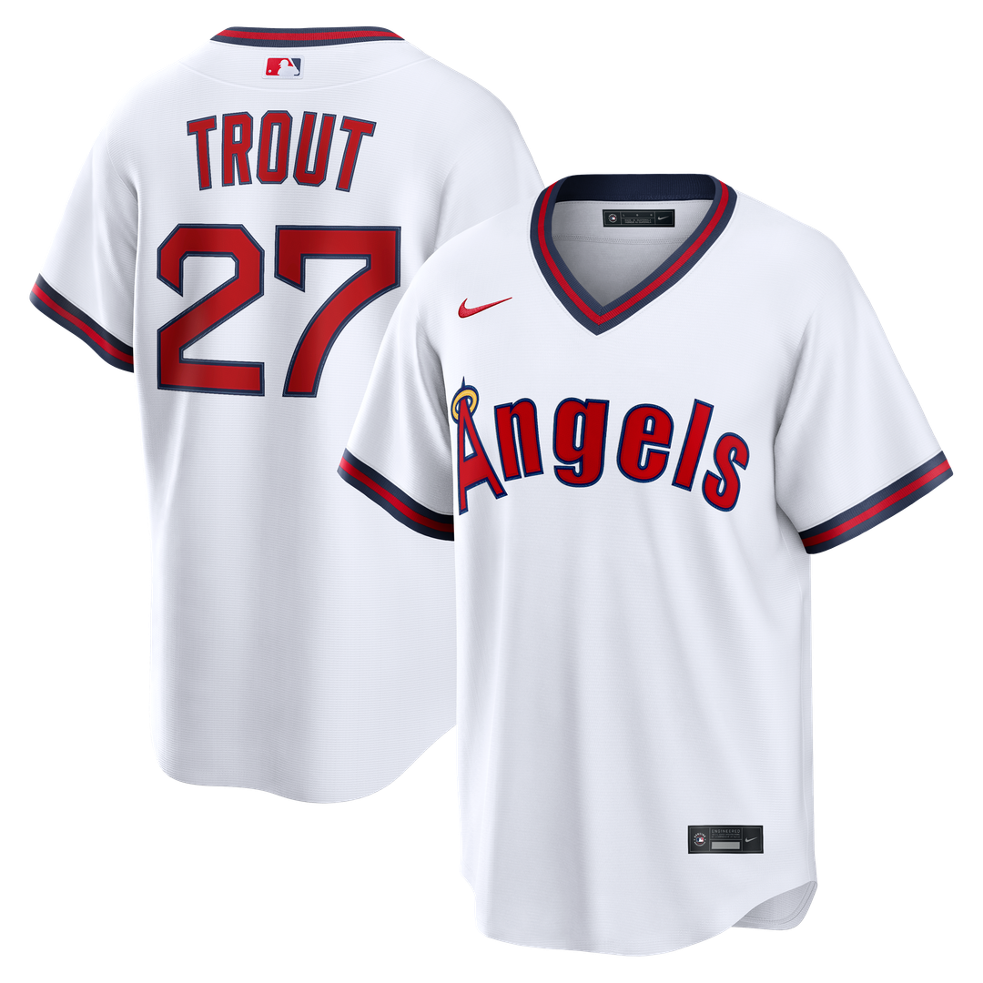 Mike Trout Los Angeles Angels Nike Road Replica Jersey - Gray