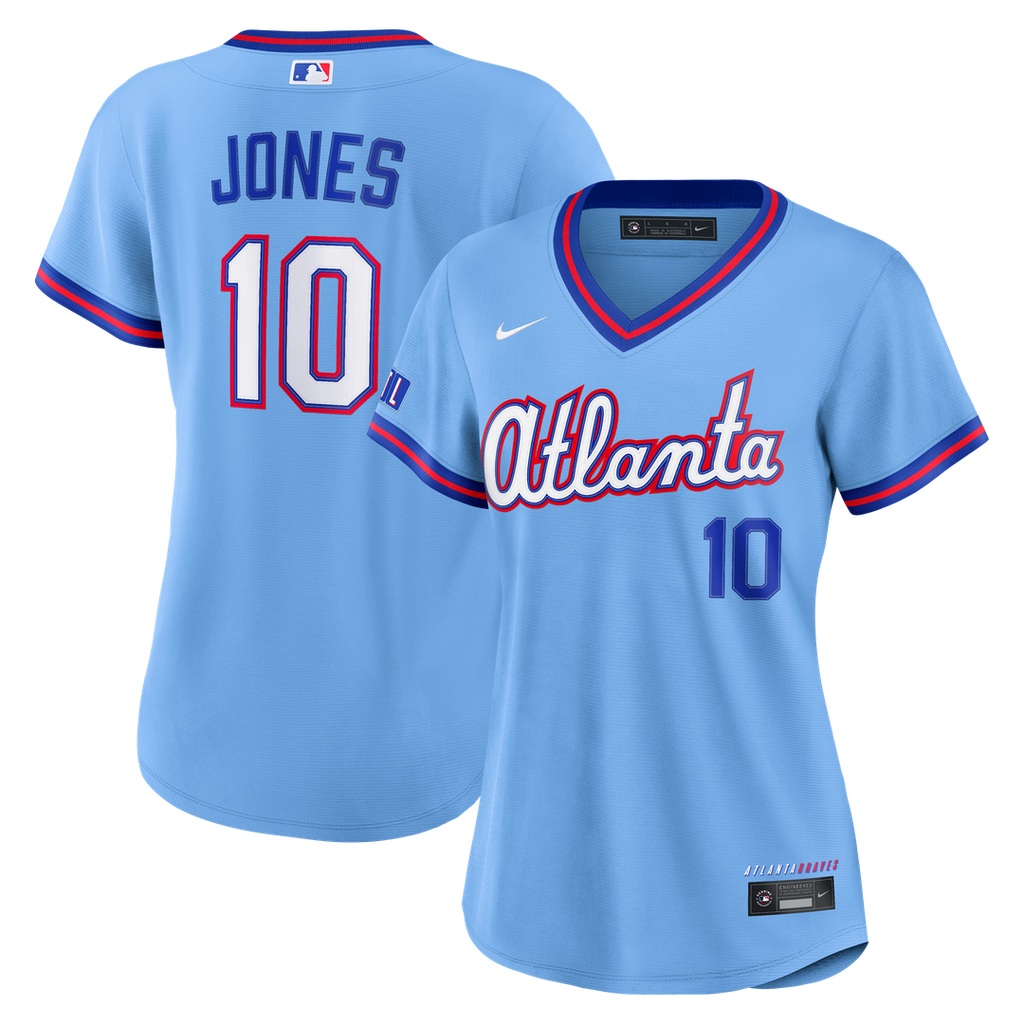 Chipper Jones Atlanta Braves Nike Women's 2026 City Connect Stadium Jersey - Powder Blue