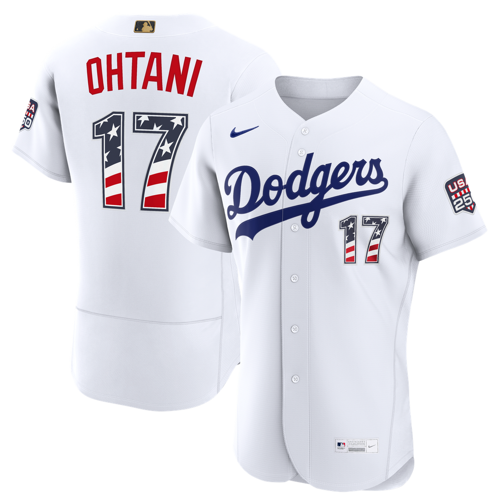 Shohei Ohtani Los Angeles Dodgers Nike USA 250 Fourth of July Home Authentic Jersey - White