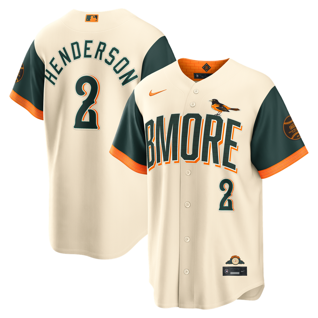 Gunnar Henderson Baltimore Orioles Nike 2026 City Connect Stadium Jersey - Cream