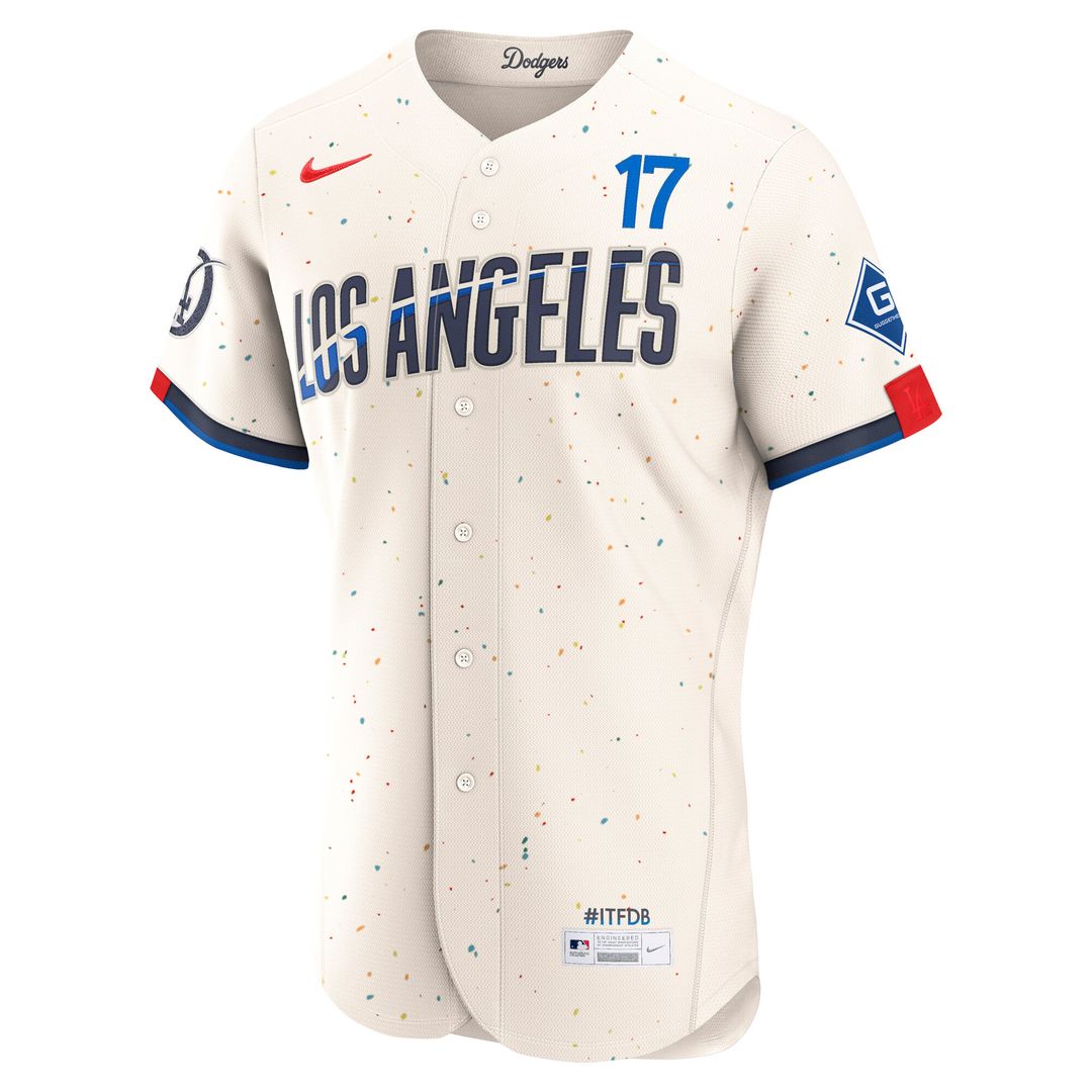 Shohei Ohtani Los Angeles Dodgers Nike City Connect Authentic Sponsor Patch Jersey - Cream