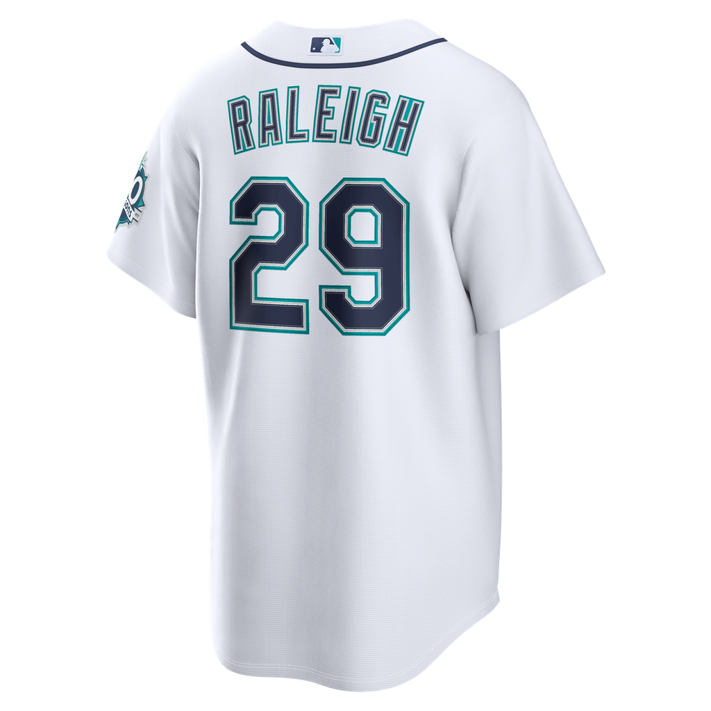 Cal Raleigh Seattle Mariners Nike  Home Stadium 50th Season Patch Jersey - White
