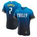 Trea Turner Philadelphia Phillies Nike City Connect Authentic Sponsor Patch Jersey - Navy