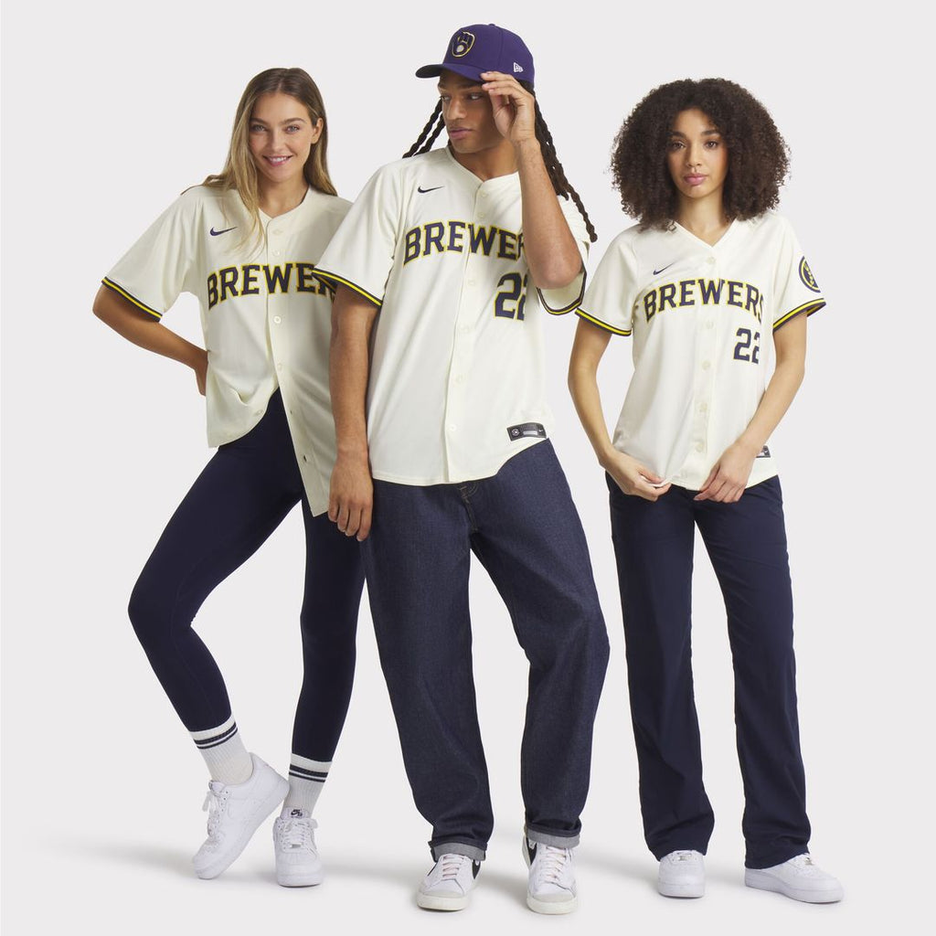 Christian Yelich Milwaukee Brewers Nike Home Limited Player Jersey - Cream