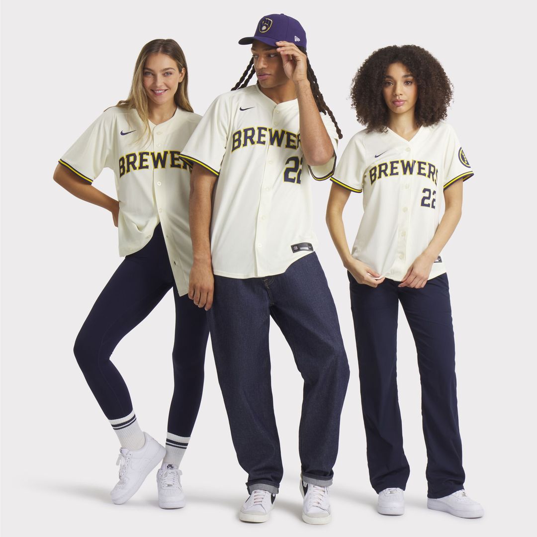 Christian Yelich Milwaukee Brewers Nike Home Limited Player Jersey - Cream