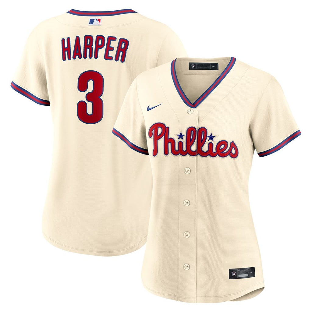 Bryce Harper Philadelphia Phillies Nike Women's Alternate Replica Jersey - Cream