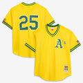 Mark McGwire Athletics Mitchell & Ness Authentic Batting Practice Jersey - Gold