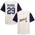 Detroit Tigers Profile Big & Tall Two-Color Fashion Jersey - Cream/Navy