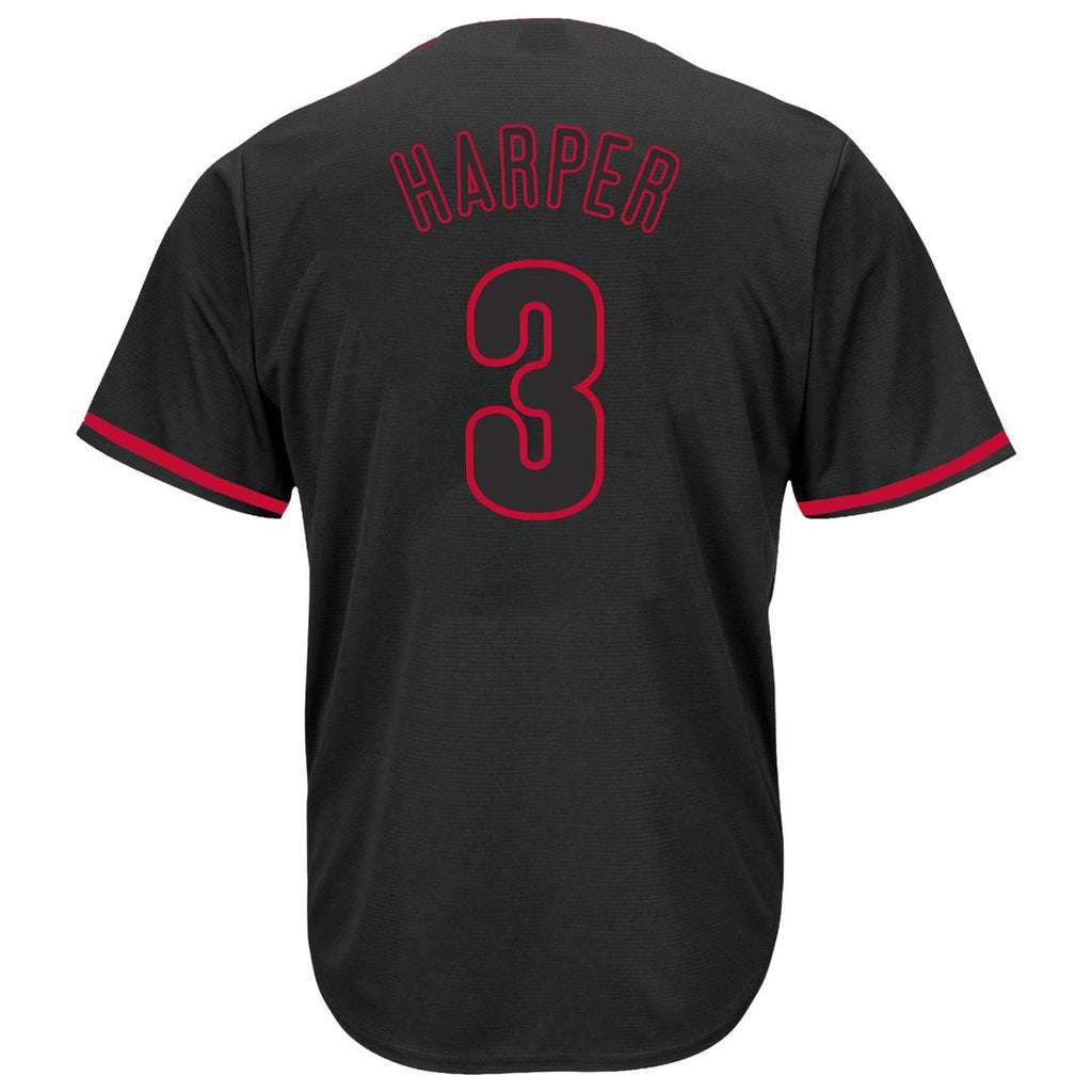 Bryce Harper Philadelphia Phillies Profile Big & Tall Pop Fashion Jersey - Black